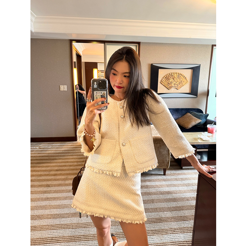 落落狷介小香风套装裙女