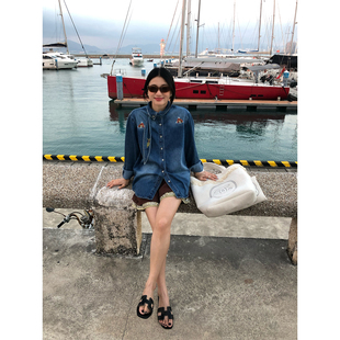 设计感小众上衣长袖 落落狷介牛仔衬衫 2026年新款 女款 小个子 女春装