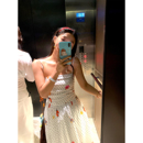 落落狷介 吊带连衣裙女夏波点碎花裙白色小个子收腰吊带裙显瘦裙