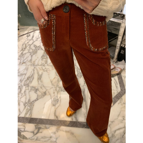 落落狷介小个子灯芯绒喇叭裤女