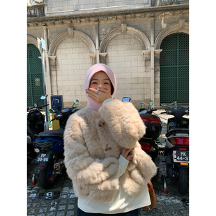 落落狷介皮草女款 环保皮草保暖小个子外套设计感毛毛外套 2025新款