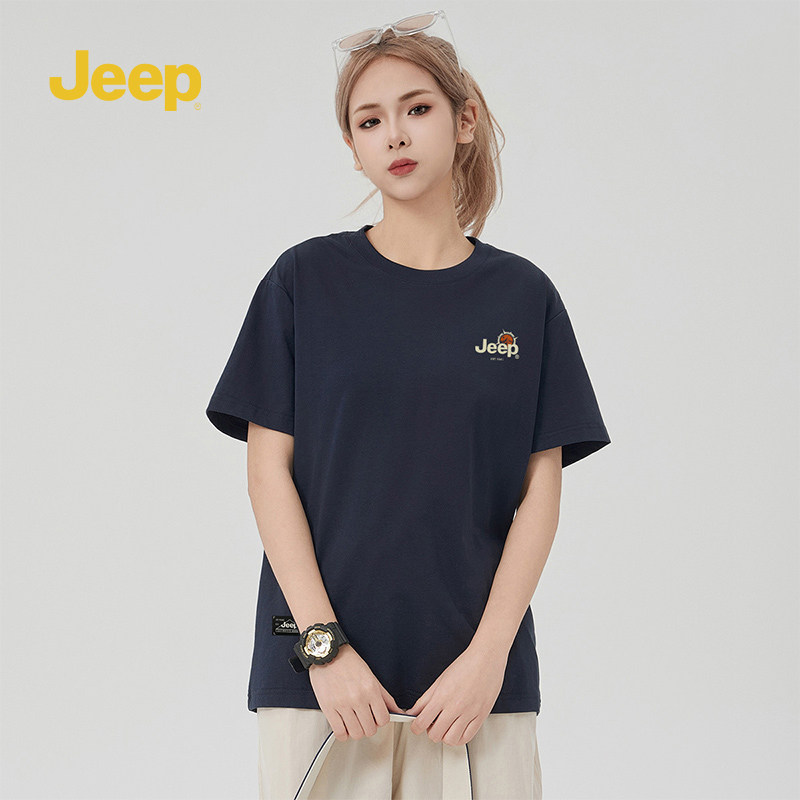 Jeep吉普2025新款情侣圆领短袖T恤户外休闲运动上衣男P85DMKT208