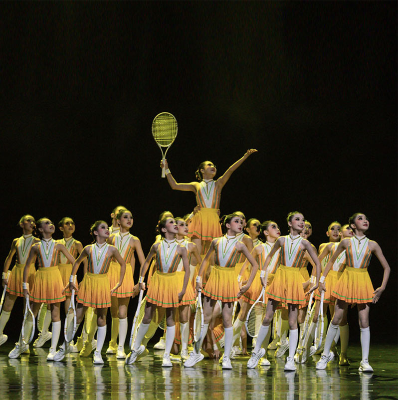 赛点孩子竞赛啦啦队舞蹈演出服装