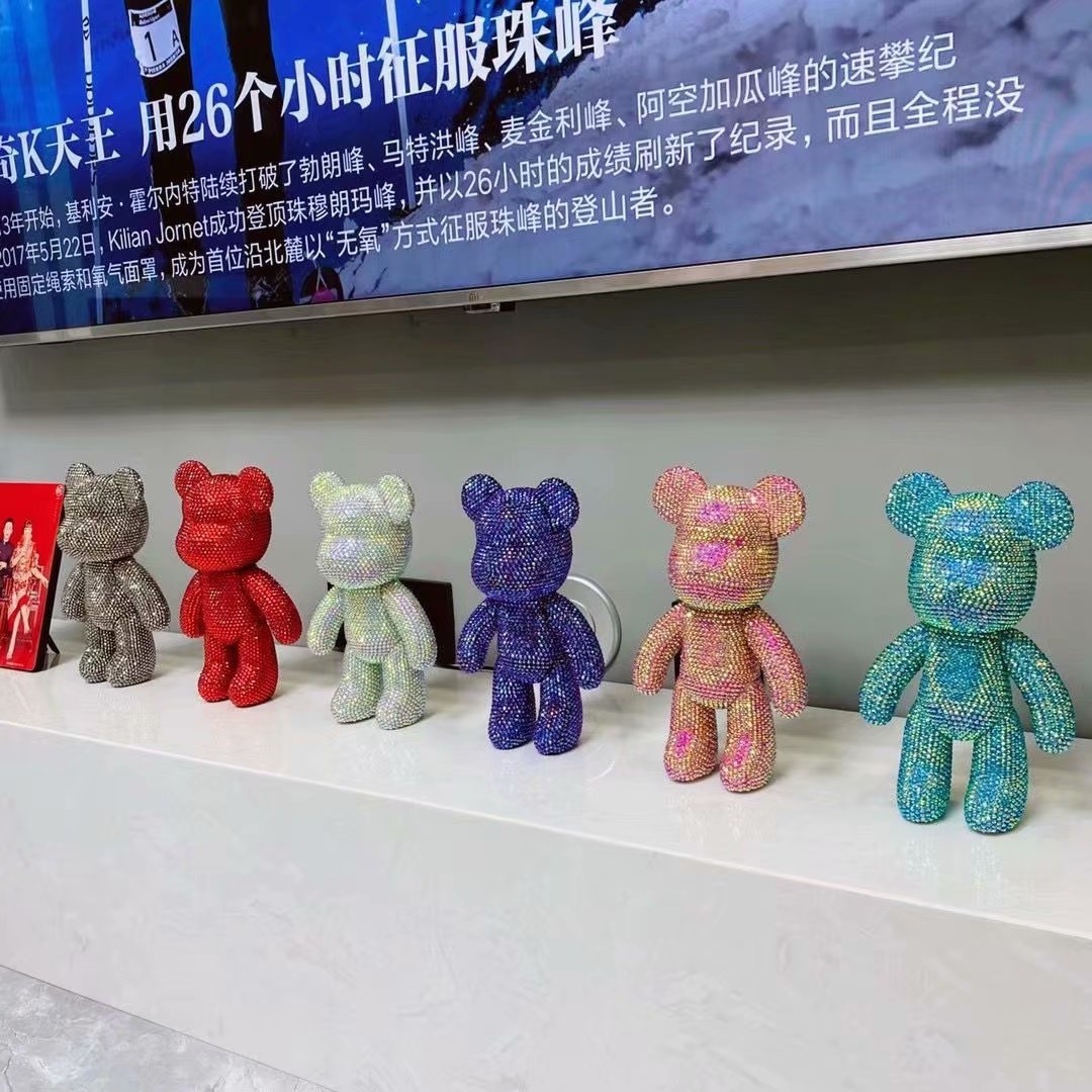 粘钻成品贴钻熊手工diy暴力熊