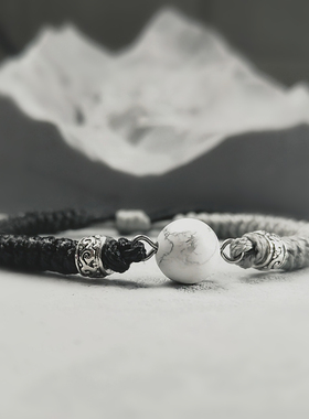 民族风手链ins原创设计个性情侣小众纯手工金刚结925银男文艺礼物