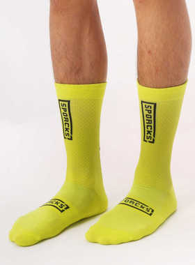 SPORCKS骑行袜自行车运动袜马拉松跑步中筒袜子男女通用速干透气