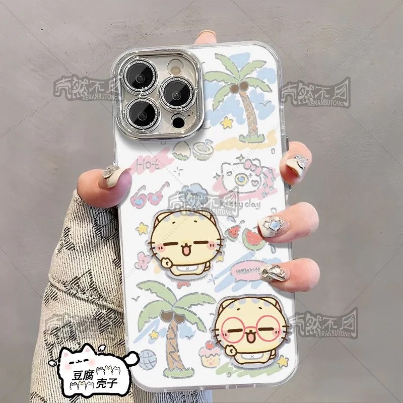 CC猫Q版可爱羽纱手机壳适用OPPORENO10Pro苹果华为vivo小米一加11