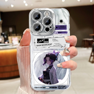 蝴蝶忍鬼灭之刃周边手机壳羽纱适配iPhone苹果12PRO红米小米手机15 VIIQOONEO1111OPA7214OPRENO13MAX苹果12P