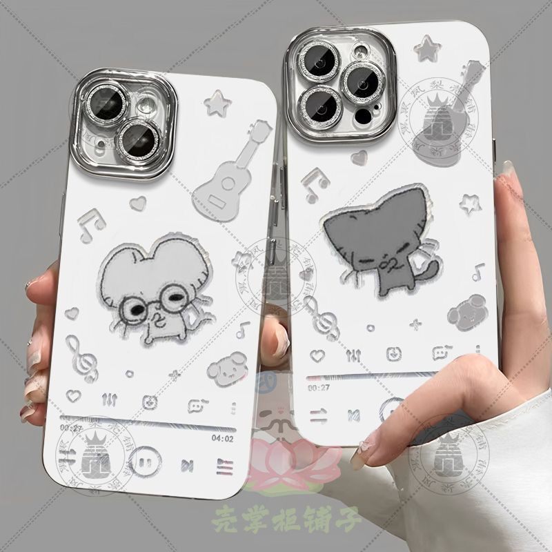 朋克小鼠可爱手机壳适苹果17小米荣耀OPPOQ版vivo一加华为羽纱
