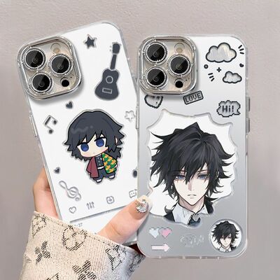 鬼灭之刃富冈义勇q版羽纱手机壳适配华为p60OPPOvivo小米华为苹果