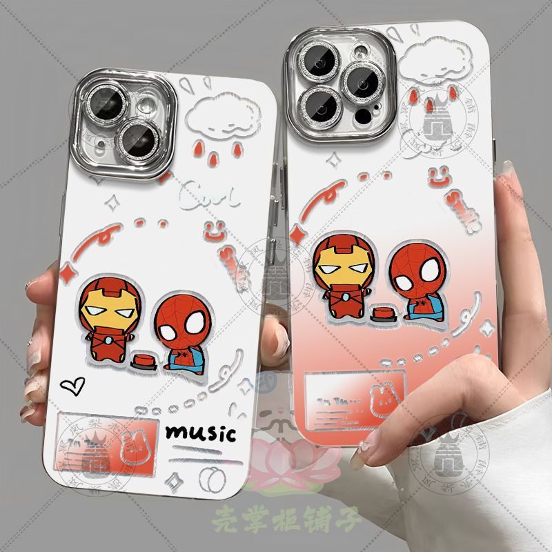 铁虫钢铁侠蜘蛛侠手机壳适苹果华为vivo荣耀畅玩60小米OPPOreno11