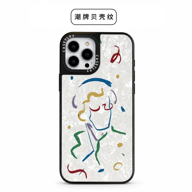 抽象人物手机壳适用于苹果华为荣耀OPPO小米VIVO防摔高级感保护套