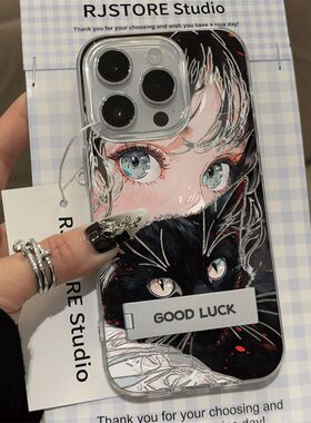 猫少女适用小米151413手机壳Civi5Pro羽纱K80K70支架Note1413