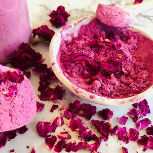 高山玫瑰花粉玫瑰面膜粉细腻玫瑰花茶粉重瓣红玫瑰粉腮红口红原料