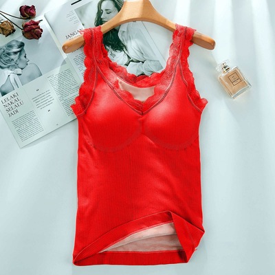 家居小熊仙吊带蕾丝保暖女士内衣