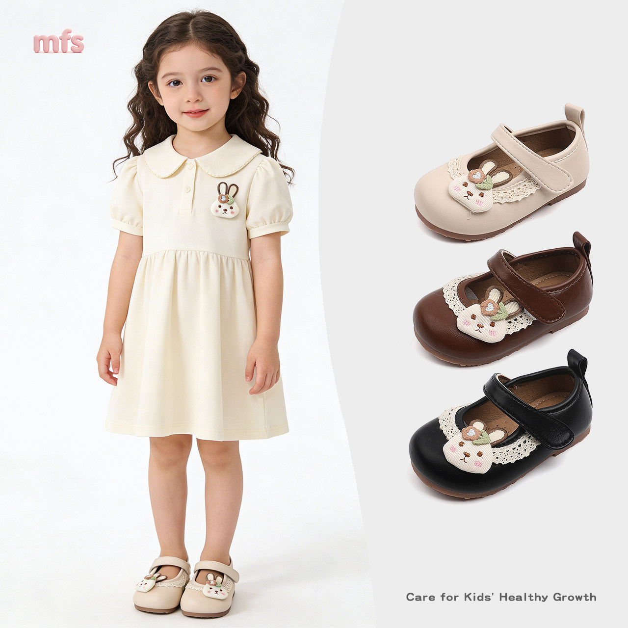 女童甜美洛丽塔公主鞋2026春季新款防滑可爱小皮鞋平底小女孩单鞋