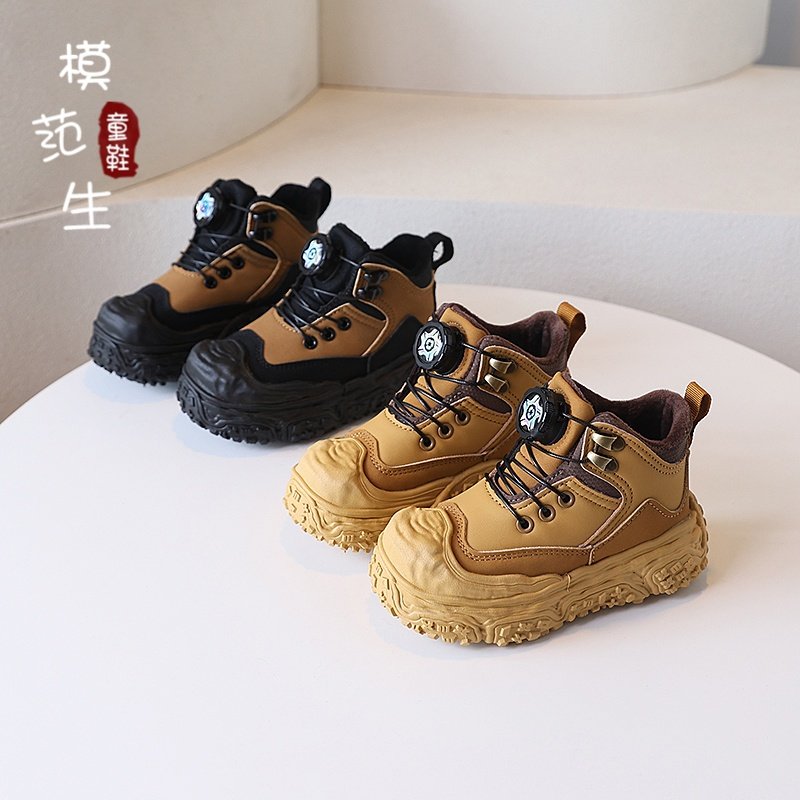 儿童加绒保暖二棉运动鞋2025秋冬季新款韩版复古防滑厚底时尚棉鞋,童鞋/婴儿鞋/亲子鞋,皮靴,淘宝优惠券,粉丝福利购,淘宝优惠卷