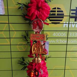 饰品挂件新年装 温州新年红花竹子挂饰新年装 饰品