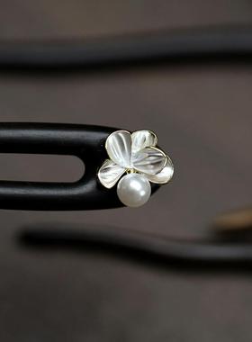 原创【清白之年】U型黑檀木发簪子新中式小清新高级感盘发日常女