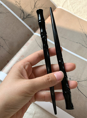 真牛角打磨渐变色水墨竹节发簪