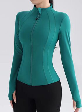 lu款运动健身修身显瘦裸感外套女瑜伽上衣