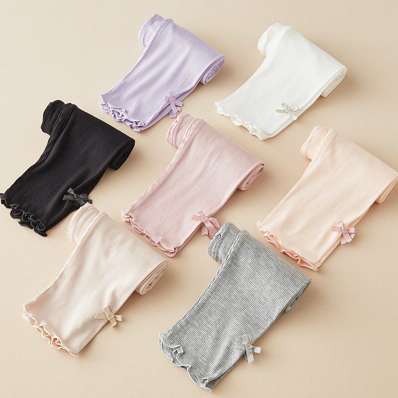 2025女童打底裤莫代尔肤色九分裤儿童春秋夏薄款舞蹈肉色长裤外穿