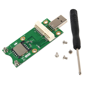 Mini PCI-E转USB(带SIM卡) WWAN测试转接卡 3G/4G模块开发板 正面