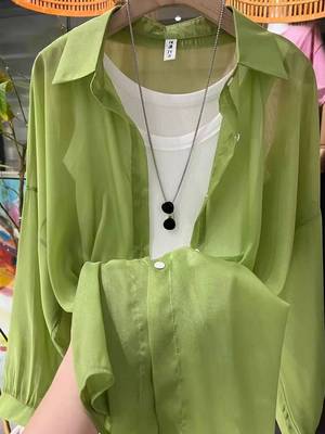 衬衫衬衣开衫薄款防晒衣