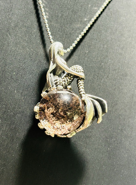 Why水晶吊坠925银镶嵌个性时尚百搭男女同款