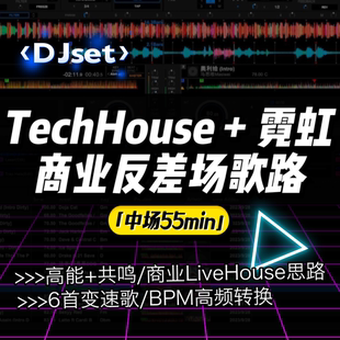 DJ霓虹套曲Techhouse浩室+口水歌，livehouse酒吧DJ排歌歌路