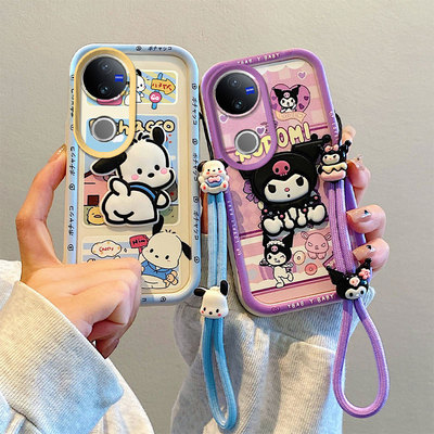 适用于vivo V50手机壳 V2427硅胶软防摔全包边保护套 创意卡通贴公仔情侣