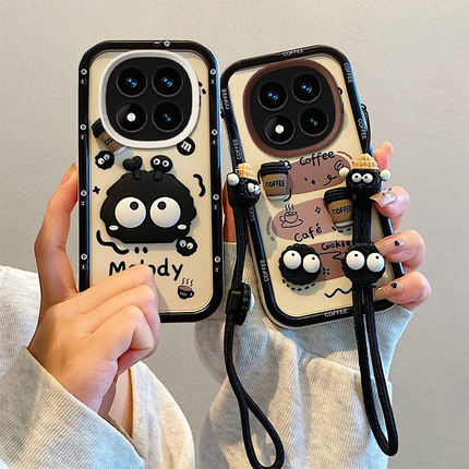 适用于小米Redmi Note14Pro 5G手机壳 红米Note14Pro+ 5G硅胶软防摔全包边保护套 个性创意卡通贴公仔情侣