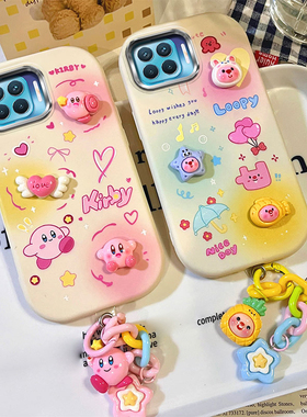 适用于OPPO A93 4G F17Pro手机壳Reno4F Reno4Lite贴公仔可爱保护套 电镀边框TPU全包软壳