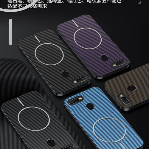 适用于OPPO A5S A7 A7n A7X手机壳A12 A12S A11K F9 F9Pro时尚商务保护套 斜纹个性全包防摔保护壳