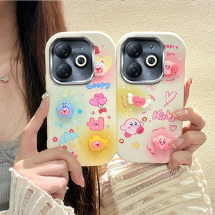 KJ5贴公仔可爱保护套 20手机壳 电镀边框TPU全包软壳 Spark 适用于Tecno