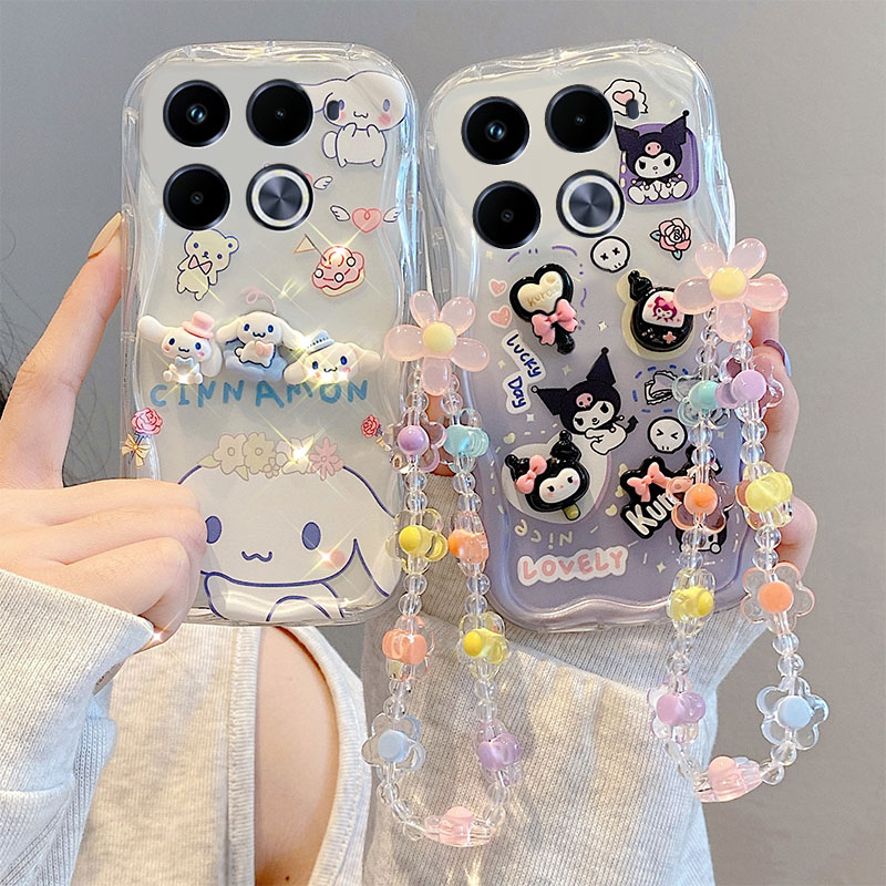 适用于Infinix Note 40 Pro+ 5G手机壳X6851B保护套 奶油贴公仔可爱 全包硅胶软壳