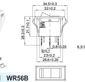XW浙江创业电子--带灯船型开关 XW-604CA1