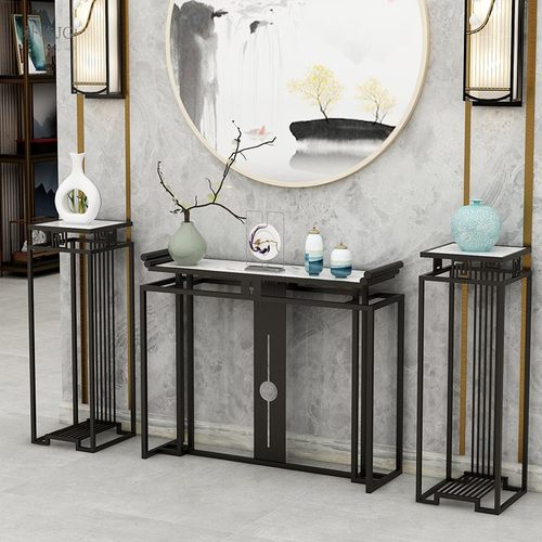 新中式玄关桌现代简约端景酒店