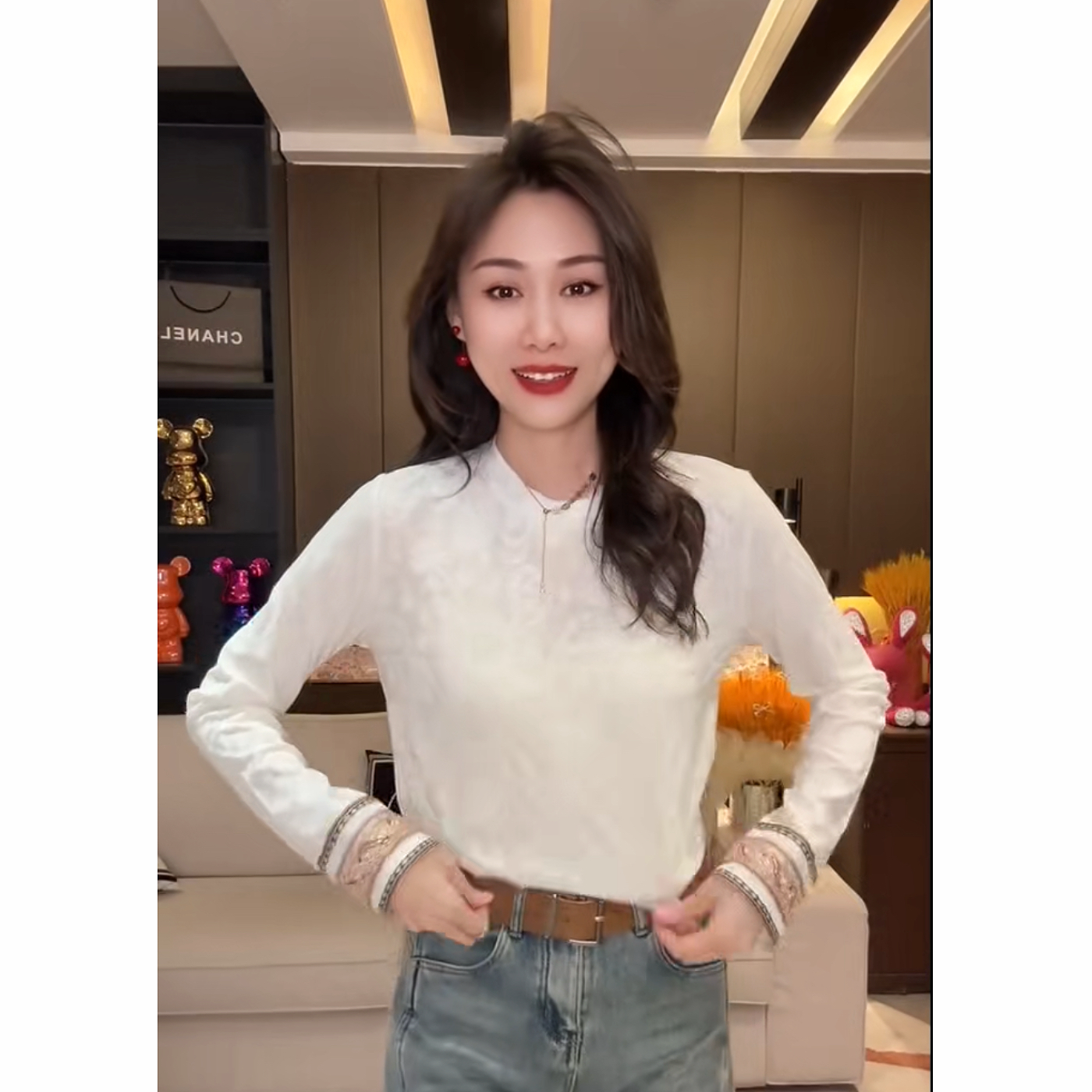 2025冬季新款加厚淑女风白色蕾丝拼接长袖衬衫女显瘦高级感小衫