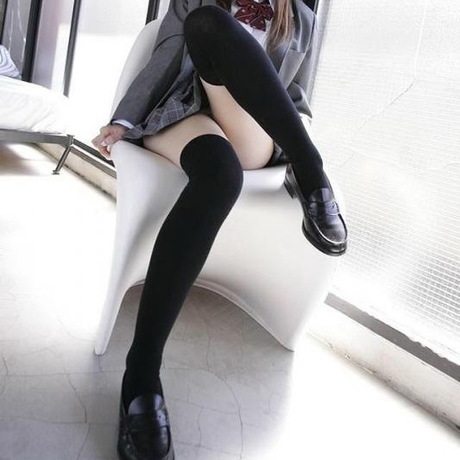 过膝袜喵酱纯棉jk制服学院风