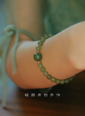 天然和田玉手链ins小众高级感女