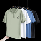 t恤休闲透气商务男士 冰丝polo衫 翻领短袖 新款 速干上衣 男2025夏季