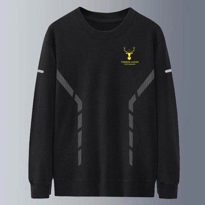 男士卫衣春秋新款圆领宽松加厚无帽套头上衣青年长袖男款外套百搭