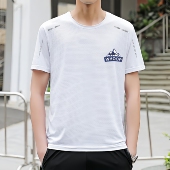 弹力速干衣运动短袖 宽松冰爽透气健身跑步大码 速干t恤男半袖 夏季