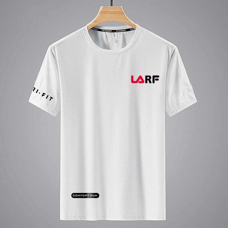 夏季冰丝t恤圆领男士速干衣短袖薄款舒适透气大码上衣运动宽松