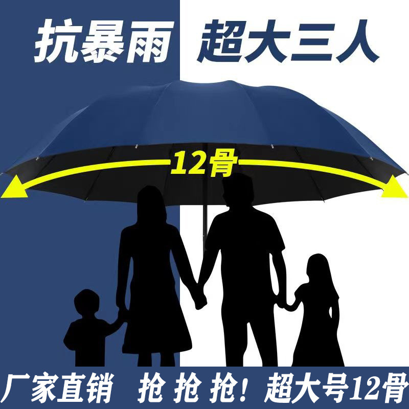 晴雨伞超大雨伞大号折叠黑胶伞男女学生防晒太阳伞广告伞logo