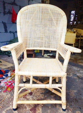天然藤椅单人高靠背椅竹椅子老式老人椅办公椅电脑椅藤编休闲椅