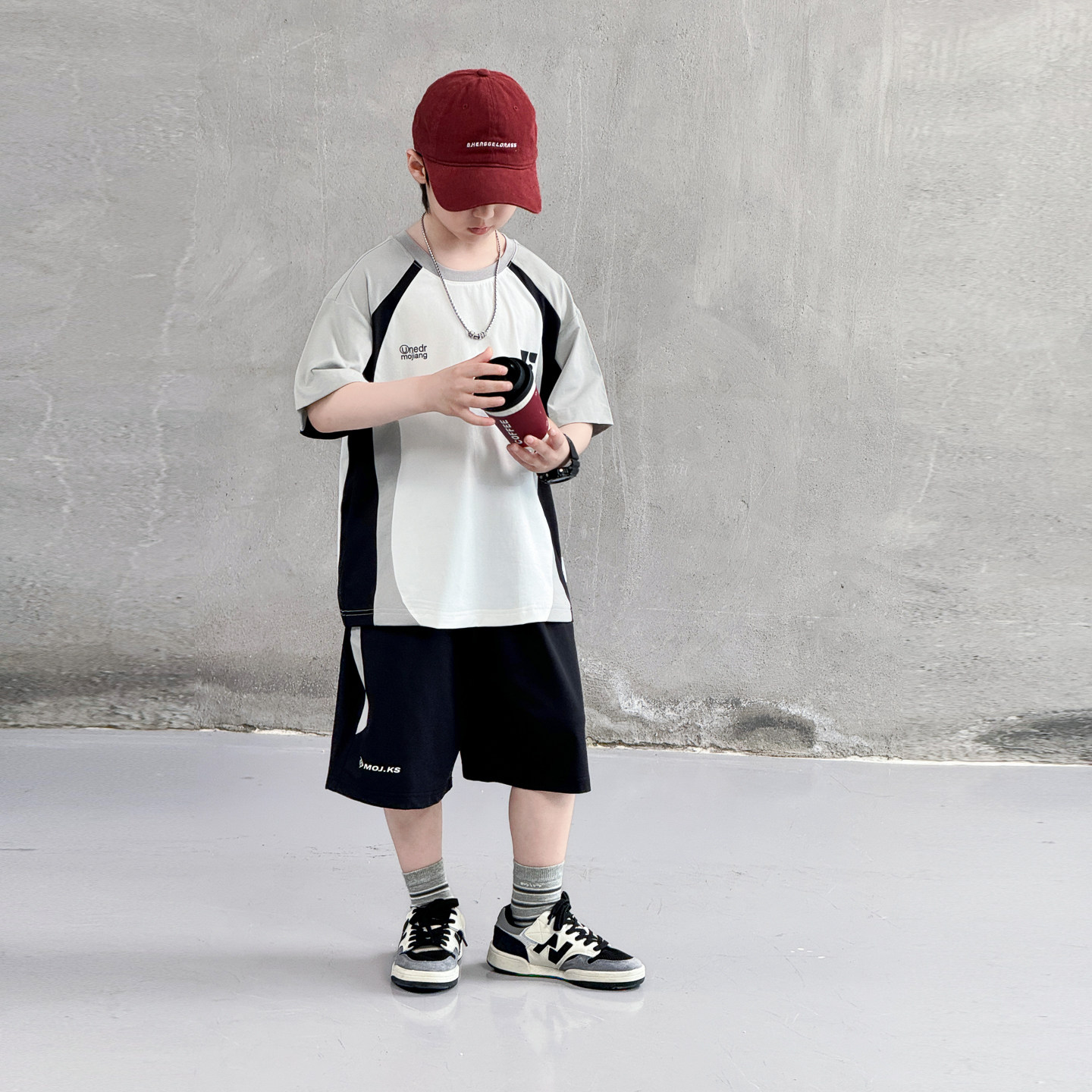 男童冰丝运动套装夏季中大童薄款短袖凉感裤子儿童休闲速干两件套