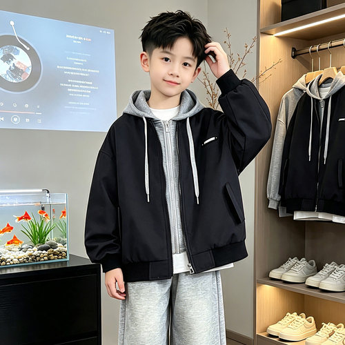 男童春秋假两件外套2026新款潮