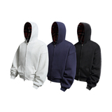 2000件格子拼接320g美式复古连帽卫衣拉链外套3DWY615P45，女装短外套，电商A030-1